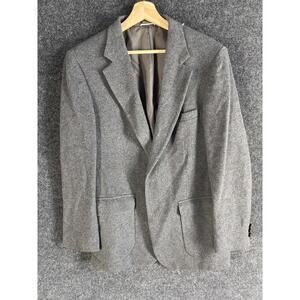 Stafford Blazer Men 42 Gray Button Up Collared Long Sleeve Pockets Classic Fit